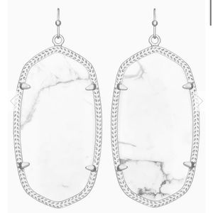 Kendra Scott White Marble Danielle Earrings
